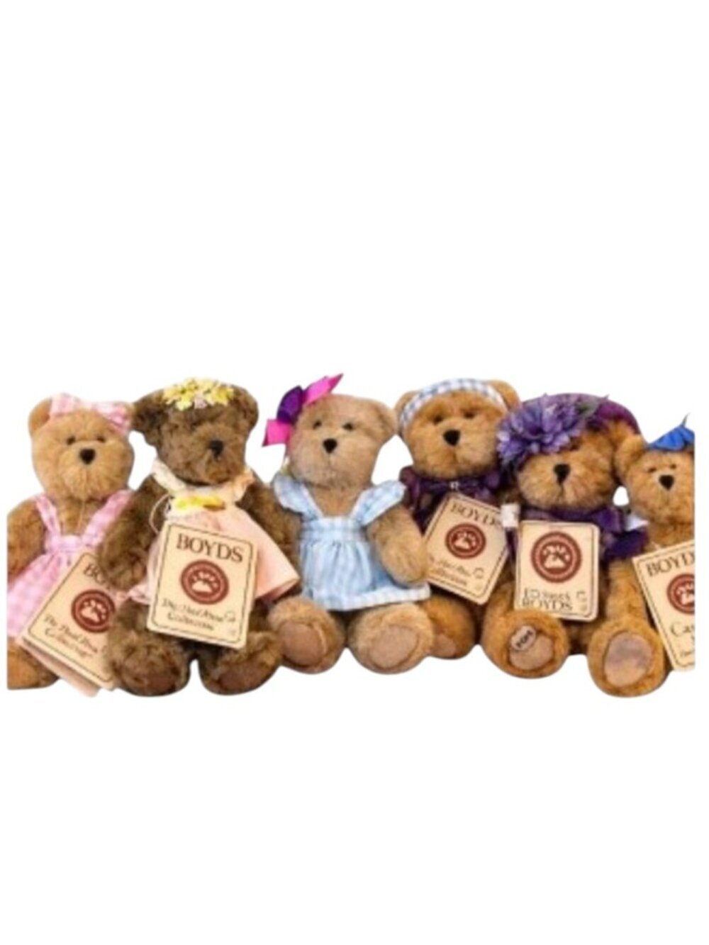 Boyds Bears Head Bean Collection Lot of 6 + Cassidy Bearsmak Hallmark Exclusive